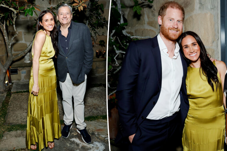 Meghan Markle destaca-se com vestido verde em festa da Netflix